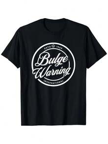 Real Man~Men's Funny Bulge Warning Graphic T-Shirt - Novelty Funny Shirt With Bold Warning Text - Heavyweight 180gsm Cotton Tee - Sizes S-5XL - Machine Washable Adult Humor Apparel For Parties & Casual Attire, Humorous Clothing, Streetwear Aesthetic, Comfortable Fit, Statement Top, Casual Wardrobe - màu đen - Xem 1