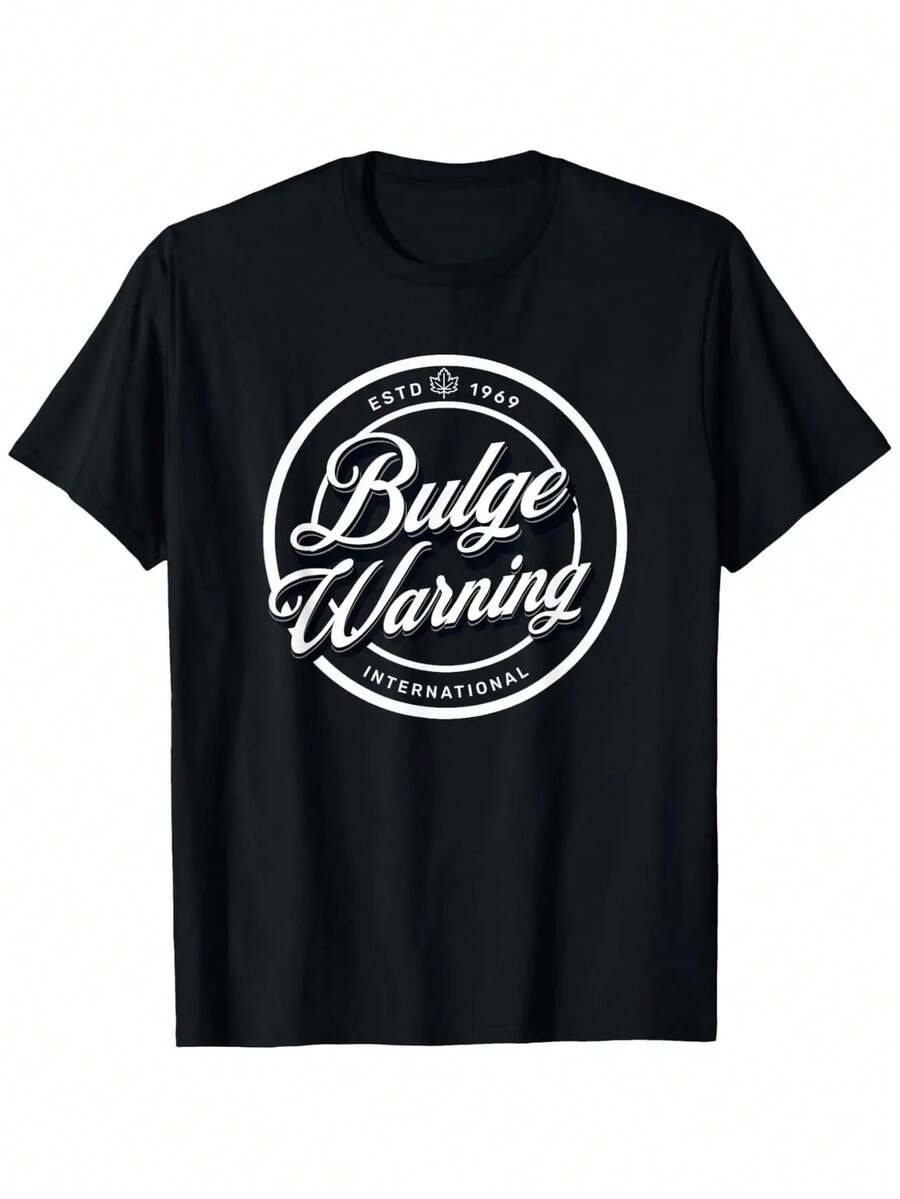 Real Man~Men's Funny Bulge Warning Graphic T-Shirt - Novelty Funny Shirt With Bold Warning Text - Heavyweight 180gsm Cotton Tee - Sizes S-5XL - Machine Washable Adult Humor Apparel For Parties & Casual Attire, Humorous Clothing, Streetwear Aesthetic, Comfortable Fit, Statement Top, Casual Wardrobe - màu đen - Xem 1