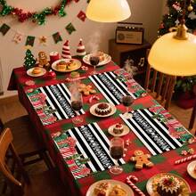 1 pièce/4 pièces/6 pièces/100 pièces Sets de table imprimés motifs de Noël, sets de table isolants thermiques, conviennent pour la décoration de la maison, les repas de fêtes, la cuisine et la décoration de fête, peuvent être offerts en cadeau de Noël - Multicolore - Voir 7