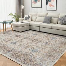 Bedding Rugs For Living Room, 160x230cm 200x300cm Large Area Rugs For Bedroom, Vintage Orange Boho Machine Washable Rug, Non Slip Kitchen Rug Faux Wool Rugs Soft Short Pile Carpet For Dining Room, Office - Vintage Orange - View 9
