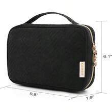 Travel Jewelry Storage Cases Jewelry Organizer Bag For Necklace Earrings Rings Bracelet Black