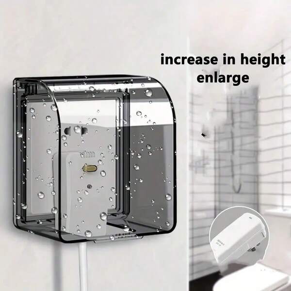 1pc Waterproof Socket Cover, Flip Design, Easy To Use, Protects Family Safety When Using Electricity, Prevents Water From Leaking Into The Socket Causing Harm, Also Prevents Fingers From Accidentally Entering The Socket