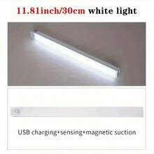 1 件 4 英寸/8 英寸/11.9 英寸/19.8 英寸运动传感器 LED 灯条，暖光/白光，可充电，无线，超薄，可调光，适用于橱柜、厨房、走廊、衣柜（塑料） - 白色 - 查看 19
