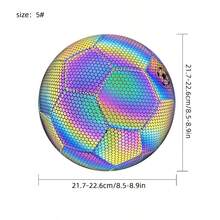 1 szt. Profesjonalna piłka nożna w jaskrawym fluorescencyjnym zielonym kolorze – wysokiej jakości piłka meczowa z poliuretanu do treningu na świeżym powietrzu