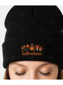 1pc,Personalized Embroidered Beanie-Custom Winter Hat For Adults -Warm Knit Hat-Custom Logo Beanie - Christmas Gift Idea-Couple Beanie With Text - Multicolor - View 9