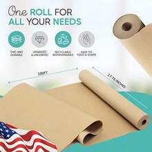 Wn Kraft Pr Roll 17.75 X 1200 100ft Made In USA Ideal  Gift Wrapping Pac Pr  Mong Art Craft Sping Floor Cove Table Runner 100 Recyc Material