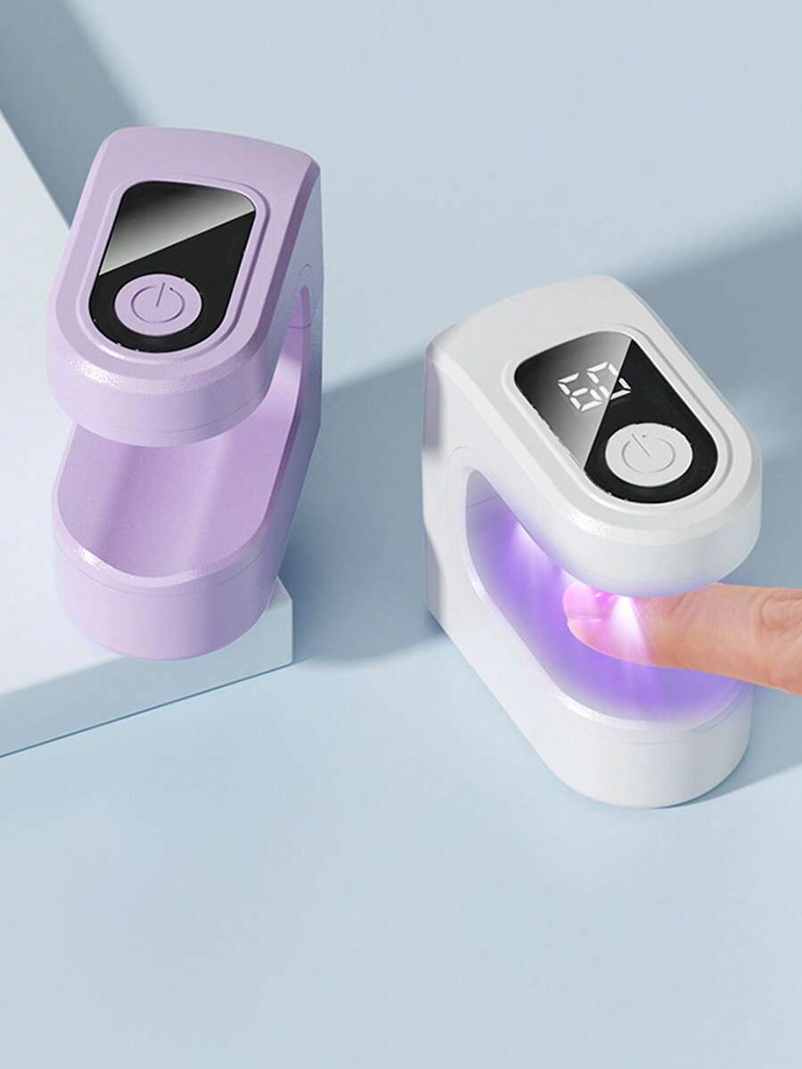 Essentials Mini UV Nail Lamp,Portable Mini Nail Dryer Lamp,10S Rechargeable Flash Cure Lamp,USB Rechargeable Nail Gel Curing Light, UV Light For Gel Polish& Nail Art, Nail Dryer With LED Display & 2 Timers, Portable Gel Nail Light For Home Manicure & Travel Nail Art, Perfect Gift For Women, Teens, Nail Beginners, DIY Enthusiasts, Birthday, Christmas Gift - 彩色 - 查看 1