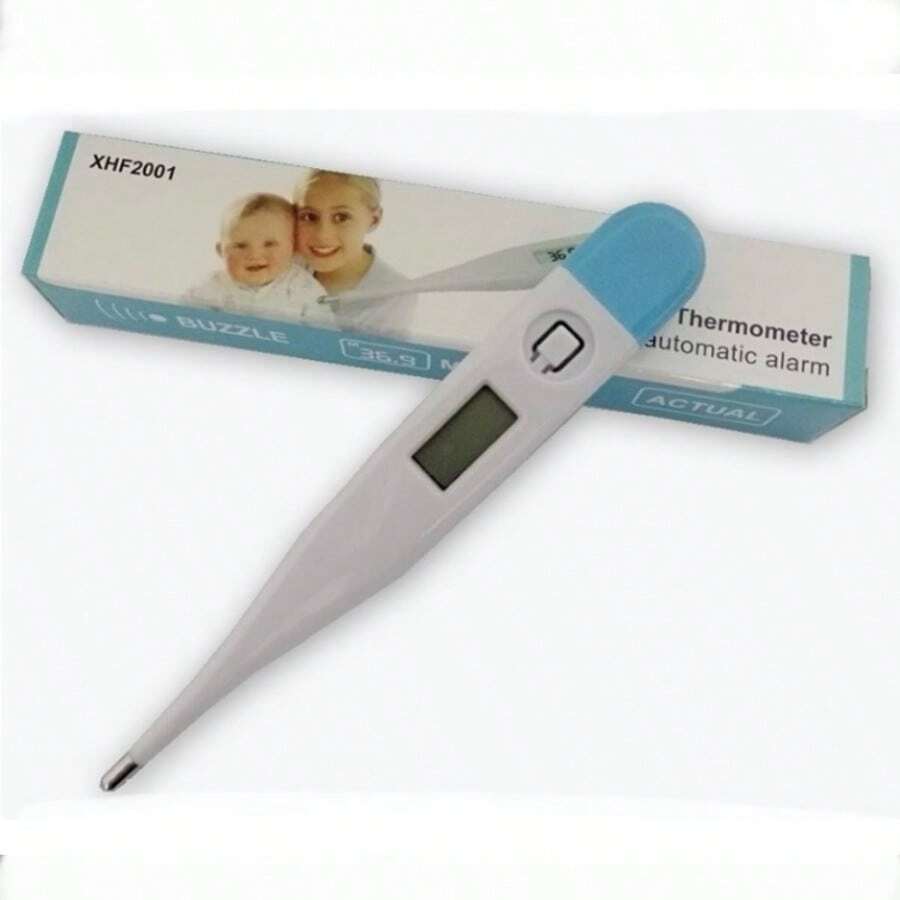 Termómetro Digital Para Niño Y Adulto Termometros Digital Pantalla Lcd Para Frente, Color Blanco listo para utilizarse - Blanco - Ver 1
