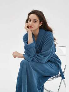 Women Coats - Blue - View 2