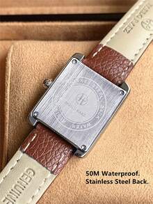 Pablo Raez 1 pieza Reloj de mujer vintage original, encantador color plateado, reloj de pulsera para mujer de marca superior, nuevo, joyería de lujo, accesorios de mujer de acero inoxidable, color plateado, no se mancha, reloj de vestir marrón, caja de acero inoxidable chapada en IPS, diseño de moda, resistente al agua 50m, pantalla de números romanos, reloj de cuarzo casual para niñas