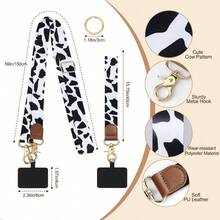 Phone Lanyard cordn de telfono Unisex adulto - 150cm/40cm + Blanco y negro - Ver 3