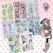 Cute Cartoon Girl Decorative Sticker Roll - DIY Decorative Tape, Suitable For Scrapbooks, Diaries And Crafts, With Adorable Cartoon Girl Characters, Self-Adhesive Decorative Stickers, Scrapbook Decorative Stickers, Cute Style Doodle Stickers - Multicolor - View 2