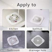 3 Pack Rubber Hair Stopper Drain Catcher Bathroom Sink Strainer Mesh Dense Holes Clog Free Filter Drainage For Shower Tub Sink Hair Stoppers