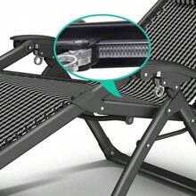 Adjustable Folding Lounge Chair - Outdoor Patio Recliner with Thick Cushion, Lounger Garden Relaxation - Un color - Ver 6