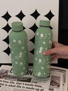 1 pieza Taza de agua de 500ml con elemento de margarita en varios colores, taza de café aislada de acero inoxidable, muy atractiva para viajes al aire libre, muy adecuada para el hogar, la oficina, actividades al aire libre, regalos de cumpleaños y regalos navideños para familiares y amigos - Multicolor - Ver 7