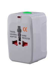 Adaptador de viaje todo en uno, compatible con fuentes de alimentación de 110 V/220 V; no requiere pilas. Este adaptador de viaje es compatible con fuentes de alimentación internacionales. - Tipo de Enchufe A USA (110-127V) - Ver 4
