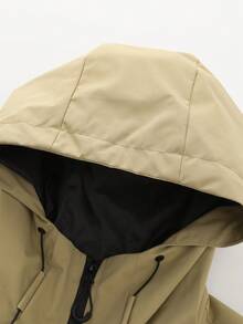 AHTELB AHTELB Herren einfarbige wasserdichte winddichte Jacke mit Kordelzug und Reißverschluss, lässiges Langarm-Reißverschluss-Taschen-Design Oberbekleidung für Outdoor-Aktivitäten, Herrenbekleidung für alle Jahreszeiten, Herrenbekleidung