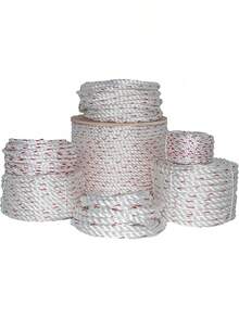 SGT KNOTS Twisted PolyDac/Combination Rope - Triple-Strand Twisted Design, Heavy-Duty, OSHA Approved 5/8" For Industrial Fall Protection, Camping, Cargo Tie-Downs, And Fishing (1" X 25ft, White)