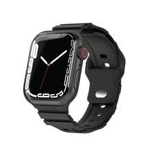 1 Peça Pulseira Compatível com Apple Watch Ultra 2 49mm 41mm 45mm 42mm 46mm 38mm 49mm 40mm 44mm, Pulseira de Silicone FKM Macia para Homens e Mulheres, Fivela Quadrada Esportiva, Compatível com Séries 11 10 9 8 7 SE 6 5 4 3