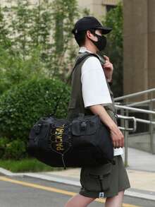 Durable Oxford Cloth Gym And Travel Bag For Couples, With Multiple Compartments, Adjustable Shoulder Straps, And Secure Zipper Closure - Perfect For Gyms, Outdoor Sports, Schools, And Short Trips,