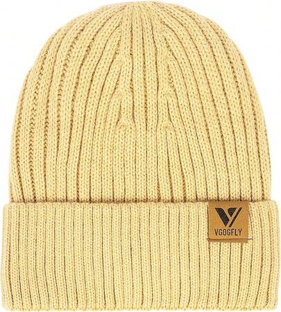 GYHSVgogfly Lined Men Beanie Slouchy Knit Skull Cap Warm Stocking Hats Guys Women Striped Winter Beanie Hat