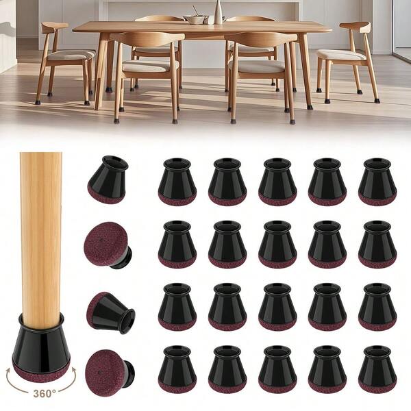 4/16/32 piezas Protectores de piso para patas de silla redondas - Deslizadores de muebles de silicona TPE gruesos, Cubiertas de silla transparentes para reducción de ruido y protección del piso, Almohadillas duraderas para patas de muebles para mesas y sillas, sofás y mesas de centro, adecuadas para cocina, sala de estar, dormitorio