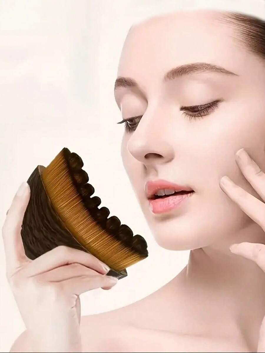 1 st ny lymfkonturborste för ansikte och kropp, torrborste för skulptering av käklinje och haka, ergonomisk design, exakt hudpassning, lindring av trötthet - Multifärgad - Visa 1