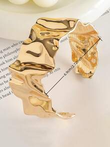 1 chiếc vòng tay kim loại hình chữ thập mở phong cách Châu Âu tối giản thời trang dành cho nữ, đa năng hàng ngày (Kích thước mở có thể điều chỉnh theo cánh tay) - Bạc - Xem 8