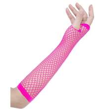 Fishnet Fingerless Gloves Mesh Arm Sleeves Fish Net Arm Sleeves EMO Gloves For Women In Theme Party Scene Accessories{"Size_name":"Long","Color_name":"#03-HotPink(Long)"} - Nhiều màu13 - Xem 4