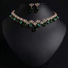 3pcs/Set Silver, Pink, Cubic Zirconia Inlaid Flower & Teardrop Shaped High Quality/Luxury Earrings, Necklace, Jewelry Set, Suitable For Women/Brides, Festivals/Parties, Weddings/Banquets, Women's Fashion Jewelry, Jewelry Set, Gift