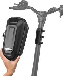 Rhinowalk - Bolsa para manubrio de patinete, impermeable, bolsa de almacenamiento frontal, para bicicleta o motocicleta - Negro - - Ver 13