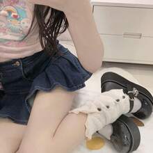 Lebaley Kawaii Leg Warmers For Girls Women - Japanese Lolita Leg Warmers Y2K Harajuku Leg Cover Stockings Kawaii Knit Socks{"Color_name":"Button2"} - 多色8 - 查看 7