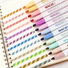 Bộ 6/12 bút dạ quang đổi màu ma thuật - 12 bút huỳnh quang mềm màu - Bút cầu vồng dùng cho nhật ký, hoạt hình, ghi chú tự làm, vẽ tranh, trang trí lễ Phục sinh, dụng cụ nghệ thuật - Nhiều màu - Xem 13