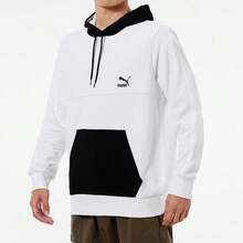 Sudadera con capucha unisex Puma, ajuste neutro, ropa deportiva de primavera/otoño, sudadera para estudiantes, 534158 - Blanco - Ver 2