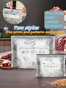 铝箔密封食品保鲜袋，是冰箱或冷冻室整理和食品保鲜的理想之选。铝箔袋——密封防异味，适用于家用冰箱和冷冻室，包含标签，适用于坚果、谷物、零食、肉类等。 - 彩色 - 查看 2