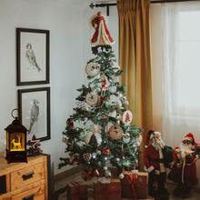 Enfeite Natalino De Mesa Luminária Com Luzes Natal Cervo - Marrom - Visão 7