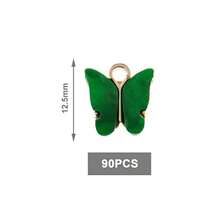 90Pcs Butterfly Charms Acrylic Butterfly Pendant Colorful Butterfly Shape Charms Decorative Accessories For DIY Making Handmade Jewellery Earrings Bracelets