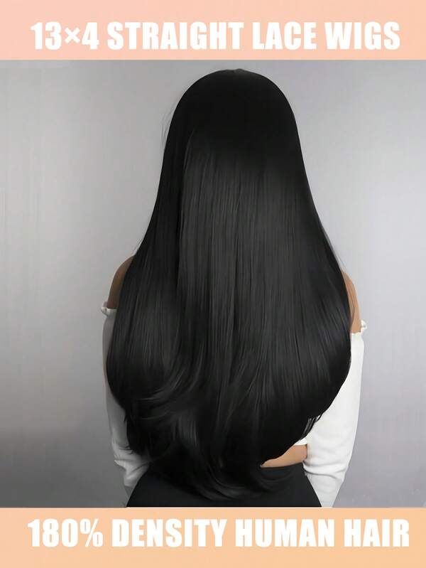 36-calowe peruki z koronką z przodu 13x4, przezroczyste, dla kobiet, peruki z włosów - bezklejowe, gęstość 180%, wstępnie wyrwane, unisex, wstępnie wyrwane, zakładane i gotowe, peruki bezklejowe, proste, dla początkujących, łatwe w noszeniu, akcesorium kosmetyczne Corpse Bride, eleganckie, wstępnie wyrwane, linia włosów, Halloween, kostiumy, swobodny strój, uniwersalna peruka, naturalny wygląd, długie proste włosy, na co dzień i na specjalne okazje, peruka z prostymi koronkowymi włosami z ludzkich włosów, peruka brazylijska, prosta (peruki typu bob, 6-16 cali)