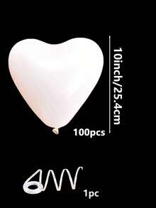 10-200 个白色、红色、粉色、蓝色 10 英寸心形乳胶气球，适用于生日派对装饰、情人节装饰、向爱人求婚、订婚装饰、婚礼装饰、房间装饰、户外摄影道具