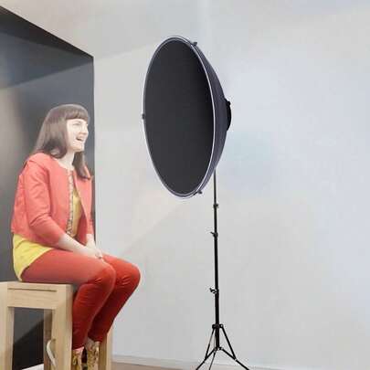 Studio Reflector 16" Beauty Dish Standard Bowens Mount Flash Head Strobe Mount|