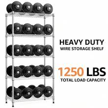 M MZG 1250 Lbs Storage Rack Metal Wire Shelving Unit,  5 Tier Chrome Heavy Duty Storage Standing Shelf Organizer For Laundry Bathroom Kitchen Pantry Closet Garage Basement Office-13.8" D X 29.5" W X 59.5" H - 銀色 - 查看 9