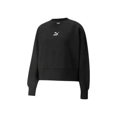 Puma 彪馬CLASSICS休閒運動女款刺繡圓領衛衣534370-01