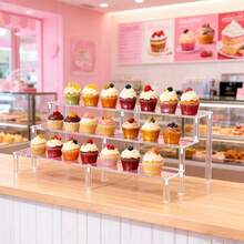 1 Stück Acryl Ausstellungsständer, Becherhalter, Dessert Präsentationsregal, 2/3/4-stufiger Säulenständer, Kuchenständer, Parfümausstellungsregal, Kosmetikorganisationsregal, hochdurchsichtig, Tischausstellungsständer, geeignet für Hochzeitsfeier, Geburtstagsfeier, Großveranstaltungen, Ladenausstellung, Heimlagerung, Fotografie-Requisiten