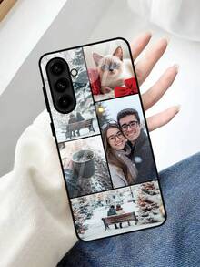 1 chiếc ốp lưng điện thoại 6 ngăn in ảnh gia đình, bạn bè, thú cưng theo yêu cầu, độ phân giải cao, tương thích với Samsung S24 Ultra, S24FE/S25/S25Plus/S25Ultra và các dòng điện thoại Android khác, phù hợp cho cả nam và nữ, chống bụi bẩn, thời trang, dễ thương, phiên bản quốc tế, không phải phiên bản nội địa. - màu đen - Xem 3