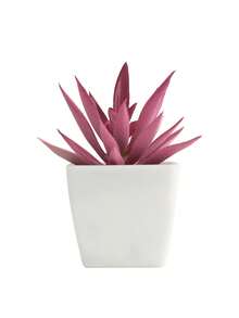 1pc/3pcs Plastic Artificial Mini Plant Potted Decor, Modern Fake Plant Ornament, Suitable For Home, Living Room, Bookshelf, Wedding, Valentine's Day, Party