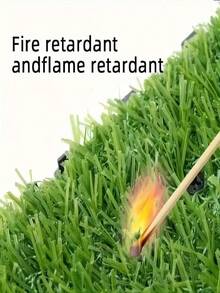 1 块 19.69x78.74 英寸人造草坪，豪华人造草坪，合成草坪，厚草坪，宠物草坪非常适合花园和游乐场装饰、派对、户外餐桌布置、宠物训练和景观后院 - 彩色 - 查看 4