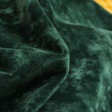 1pc Soft Velvet Dotted Textured Frosty Floral Solid Color Throw Pillow Cover, Suitable For Sofa, 18x18 Inches - Dark Green - View 2