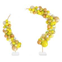Upgraded Balloon Arch Stand Kit In Gold, Includes 1.5m & 2.5m Bendable Frames With Complete Accessories For Event Decor - Gold - View 9
