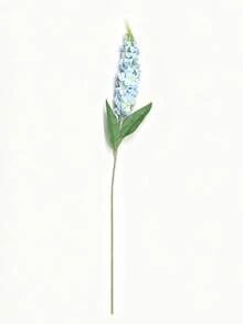 MEHELANY 6支装 - 29.2英寸 - 浅蓝色满天星、翠雀、风信子仿真花，质感逼真，适用于婚礼、家居、户外派对花艺布置、桌面装饰、花园、酒店、酒吧、厨房、壁炉、花瓶装饰，秋季万圣节感恩节圣诞节派对用品，DIY花环装饰，女孩礼物 - 淺藍 - 查看 3