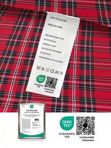 1 pieza Sábana ajustable impresa con cuadros rojos navideños, se ajusta fácilmente a colchones de 9 a 12 pulgadas, suave, sin arrugas, transpirable y cómoda, para camas de todos los tamaños, lavable a máquina. Sábana ajustable decorativa y elegante para el dormitorio o la residencia, certificada Oeko-Tex